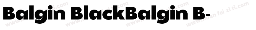 Balgin BlackBalgin B字体转换